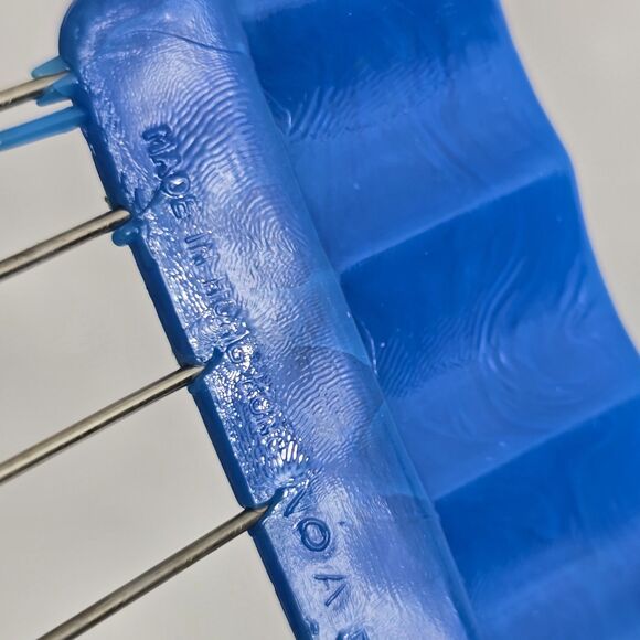 Vintage Styla Hair Pick Styling Comb Travel In Plastic Slip Case Blue Hong Kong - Picture 6 of 7